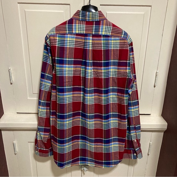 Ralph Lauren Size M Multicolor Plaid Checkered Classic Fit Polo Shirt Top - Picture 6 of 7